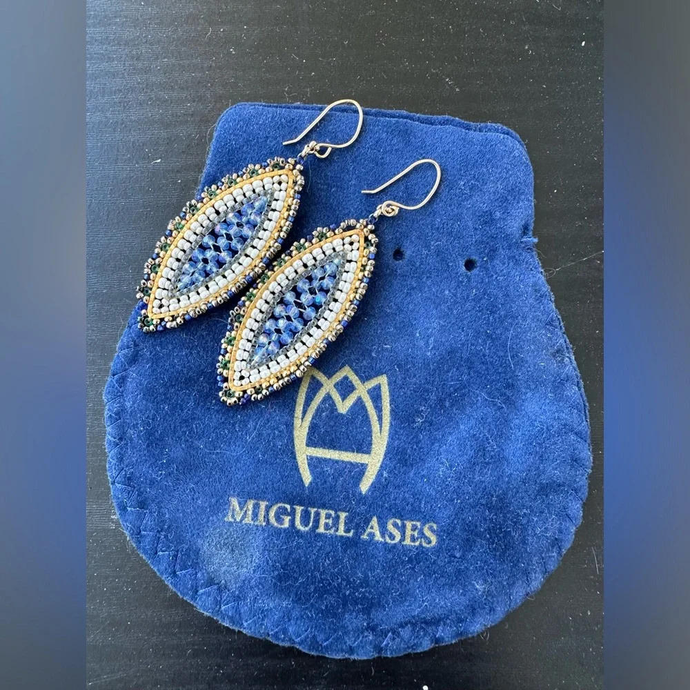 Miguel Ases beaded earrings - Picture 2 of 3